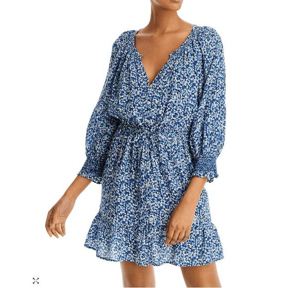 Rails NWT Eliza Drawstring Waist Dress "Ice Chrysanthemum", Size Medium, MP $238 - Picture 1 of 9